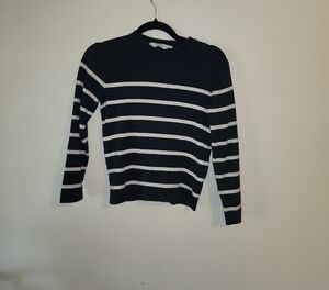 H&M Navy Blue & Off White Knit Sweater